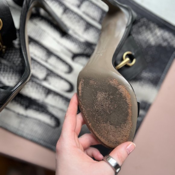 Gucci Ursula Leather Horse Bit Ankle Strap Heels - Picture 8 of 13